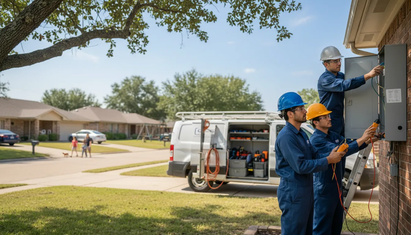 Certified electrician providing emergency electrical services in Aredale, IA